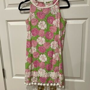 Lilly Pulitzer Seashell Print Dress in Pink and Green